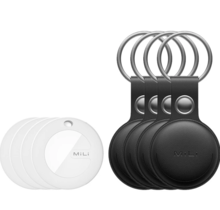 MiLi MiTag & Leather Case iOS - Black - 4 Pack