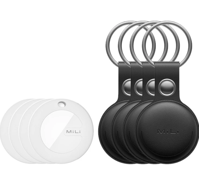 MiLi MiTag & Leather Case iOS - Black - 4 Pack