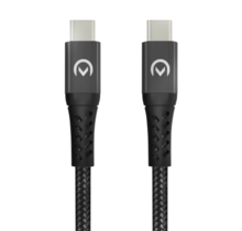 Mobilize Strong Nylon Cable USB-C to USB-C 1m. 100W Black