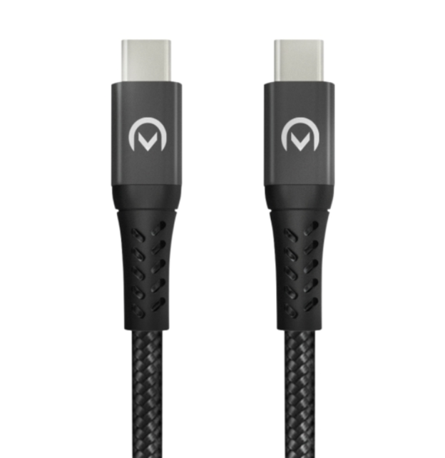 Mobilize Strong Nylon Cable USB-C to USB-C 1m. 100W Black
