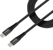 Mobilize Strong Nylon Cable USB-C to USB-C 1m. 100W Black