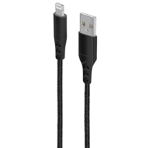 Mobiparts Apple Lightning to USB Braided Cable 2A 1m Black