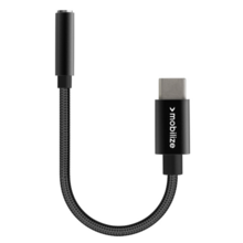 Mobilize Strong Nylon Audio Adapter USB-C to 3.5mm 15cm Black