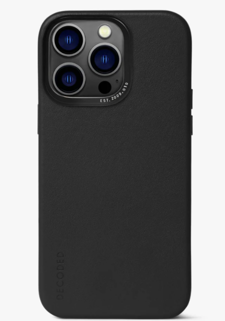 DECODED Zwart Leren Hoesje – iPhone 14 Pro