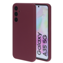 Mobiparts Silicone Cover Samsung Galaxy a35 Plum Red