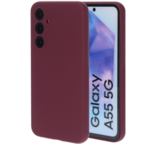 Mobiparts Silicone Cover Samsung Galaxy A55 Plum Red