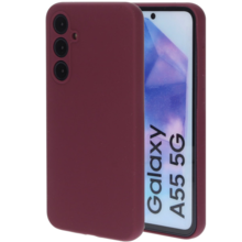 Mobiparts Silicone Cover Samsung Galaxy A55 Plum Red