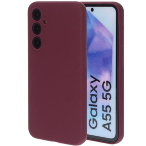 Mobiparts Silicone Cover Samsung Galaxy A55 Plum Red