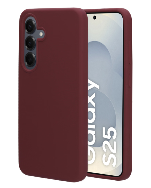 Mobiparts Silicone Cover Samsung Galaxy S25 Plum Red