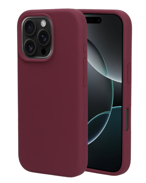 Mobiparts Silicone Cover Apple iPhone 16 Pro Plum Red