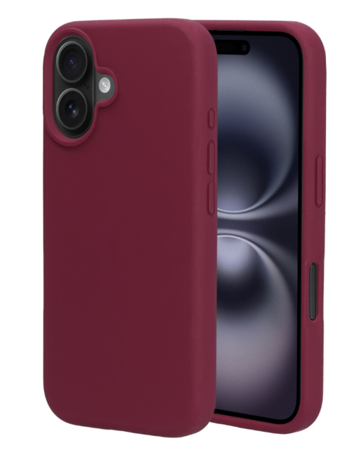 Mobiparts Silicone Cover Apple iPhone 16 Plum Red