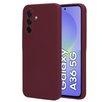 Mobiparts Silicone Cover Samsung Galaxy A36 Plum Red