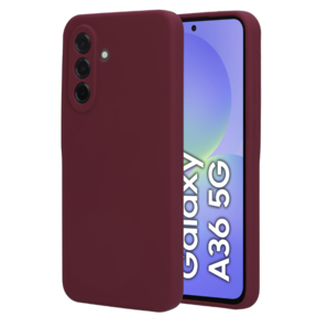 Mobiparts Silicone Cover Samsung Galaxy A36 Plum Red