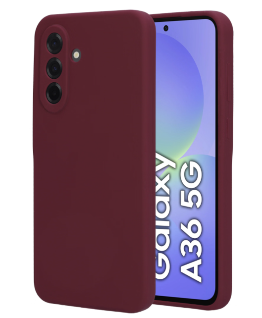 Mobiparts Silicone Cover Samsung Galaxy A36 Plum Red