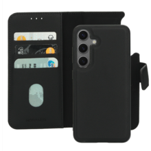 Mobiparts Leather 2 in 1 Wallet Case Black Samsung S25