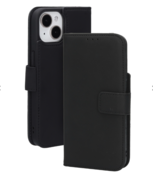 Mobiparts Leather Wallet Case Apple iPhone 15/14/13 Black (MagSafe Compatible)