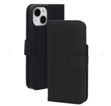 Mobiparts Leather Wallet Case Apple iPhone 15/14/13 Black (MagSafe Compatible)