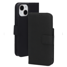 Mobiparts Leather Wallet Case Apple iPhone 15/14/13 Black (MagSafe Compatible)