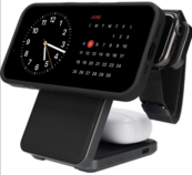 Mobiparts Foldable Wireless 3 in 1 Charger 15W Triangle Aluminum