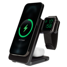 Mobiparts Foldable Wireless 3 in 1 Charger 15W Triangle Aluminum