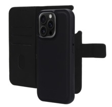 Mobiparts Leather 2 in 1 Wallet Case Apple iPhone 16 Pro Black