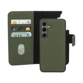 Mobiparts Leather 2 in 1 Wallet Case Green Samsung S24