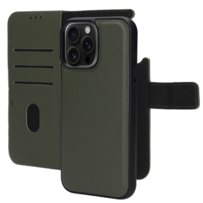 Mobiparts Leather 2 in 1 Wallet Case Apple iPhone 16 Pro Max Green