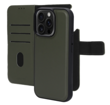 Mobiparts Leather 2 in 1 Wallet Case Apple iPhone 16 Pro Green