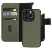 Mobiparts Leather 2 in 1 Wallet Case Green Iphone 15 Pro