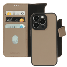 Mobiparts Leather 2 in 1 Wallet Case Taupe iPhone 14 Pro