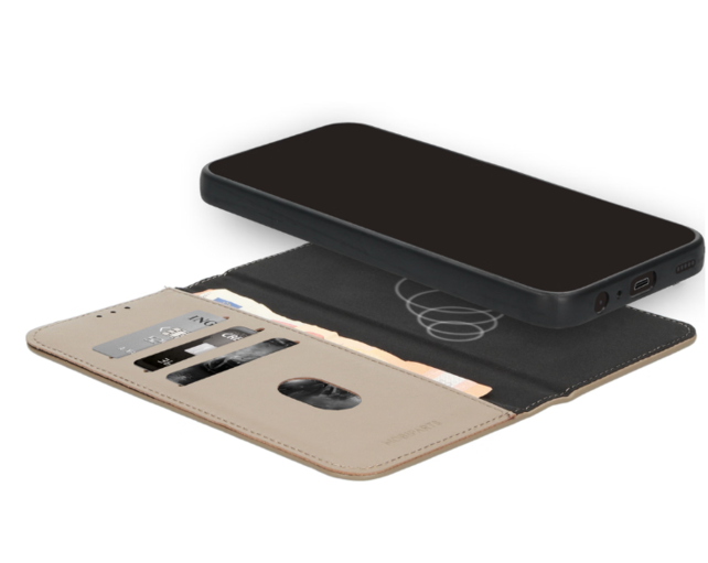 Mobiparts Leather 2 in 1 Wallet Case Apple iPhone 16 Pro Taupe