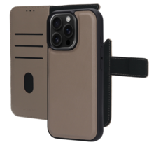 Mobiparts Leather 2 in 1 Wallet Case Apple iPhone 16 Pro Taupe