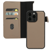 Mobiparts Leather 2 in 1 Wallet Case Taupe Iphone 15 Pro Max