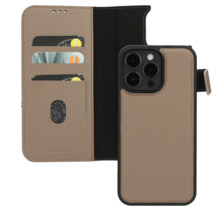 Mobiparts Leather 2 in 1 Wallet Case Taupe Iphone 15 Pro Max