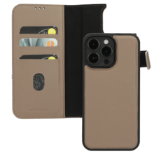 Mobiparts Leather 2 in 1 Wallet Case Taupe Iphone 15 Pro Max