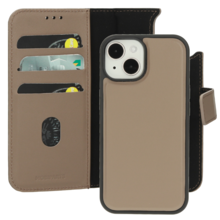 Mobiparts Leather 2 in 1 Wallet Case Taupe iPhone 15