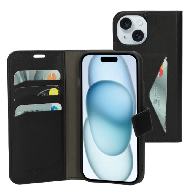 Mobiparts Classic Wallet Case Black Iphone 15/14/13