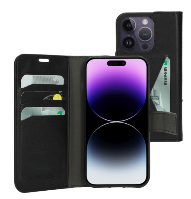 Mobiparts Classic Wallet Case Black Iphone 14 Pro