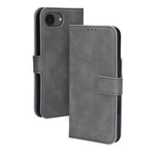 Mobiparts Classic Wallet Case Apple iPhone 16e Granite Grey (MagSafe Compatible)