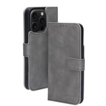 Mobiparts Classic Wallet Case Apple iPhone 16 Pro Granite Grey (MagSafe Compatible)