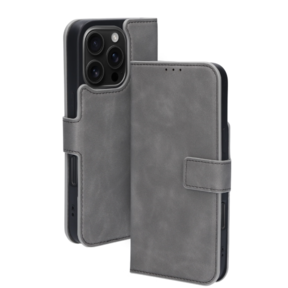 Mobiparts Classic Wallet Case Apple iPhone 16 Pro Granite Grey (MagSafe Compatible)