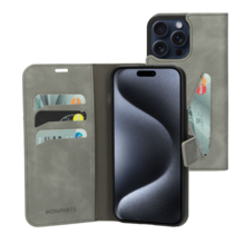 Mobiparts Classic Wallet Case Granite Grey Iphone 15 Pro Max