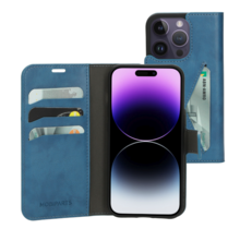 Mobiparts Classic Wallet Case Steel Blue iPhone 14 Pro