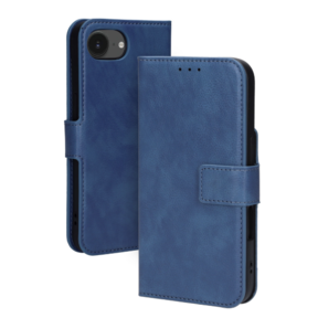 Mobiparts Classic Wallet Case Apple iPhone 16e Steel Blue (MagSafe Compatible)