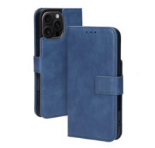 Mobiparts Classic Wallet Case Apple iPhone 16 Pro Max Steel Blue (MagSafe Compatible)