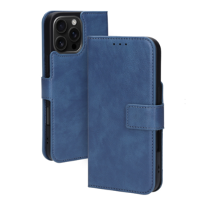 Mobiparts Classic Wallet Case Apple iPhone 16 Pro Max Steel Blue (MagSafe Compatible)