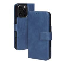 Mobiparts Classic Wallet Case Apple iPhone 16 Pro Steel Blue (MagSafe Compatible)