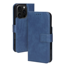Mobiparts Classic Wallet Case Apple iPhone 16 Pro Steel Blue (MagSafe Compatible)