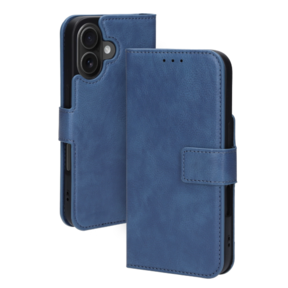 Mobiparts Classic Wallet Case Apple iPhone 16 Steel Blue (MagSafe Compatible)