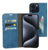 Mobiparts Classic Wallet Case Steel Blue Iphone 15 Pro Max